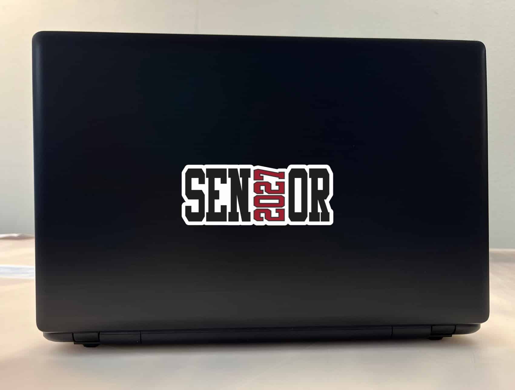 StickerTalk Maroon Senior 2027 Vinyl Sticker Sheet, 5 inches by 2 inches