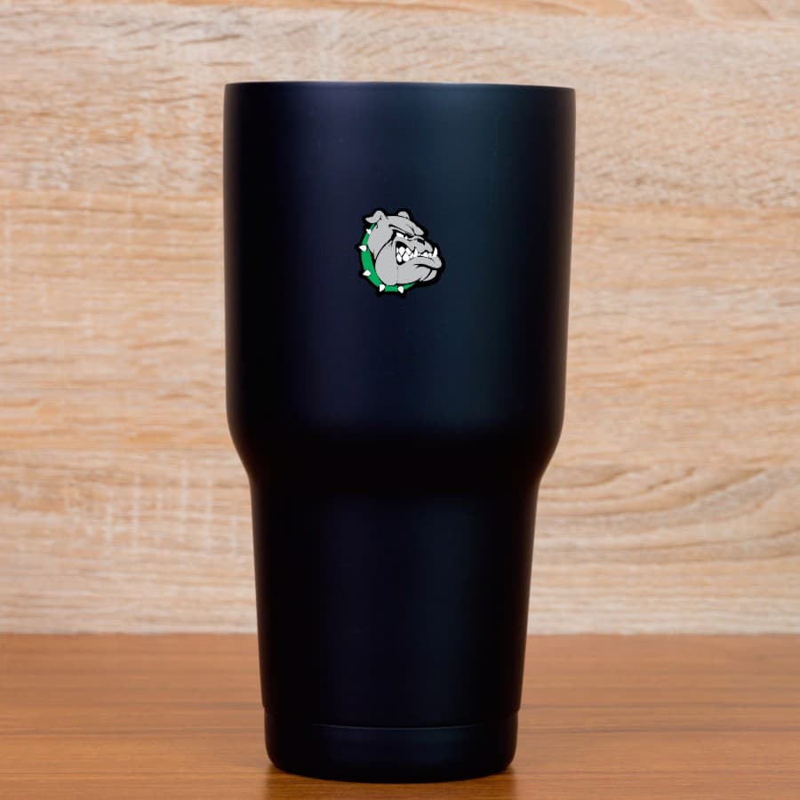 StickerTalk Right Facing Green Bulldog Mascot Vinyl Sticker Sheet, 1 inch by 1 inch