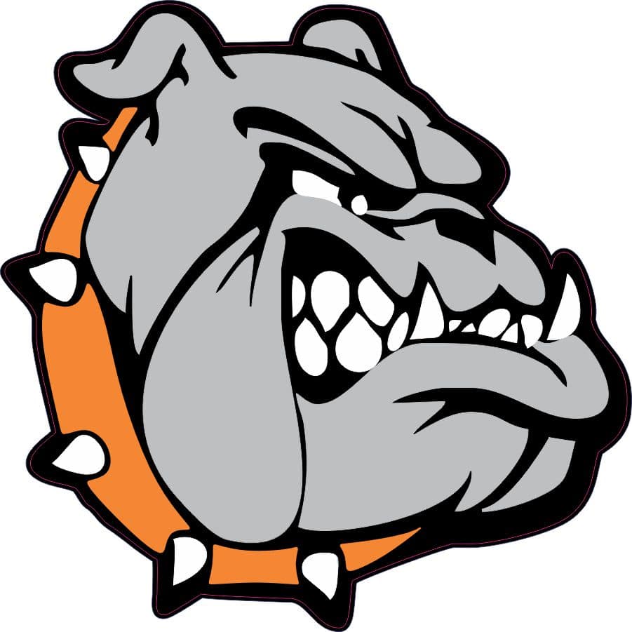 StickerTalk Right Facing Orange Bulldog, 3 inches by 3 inches