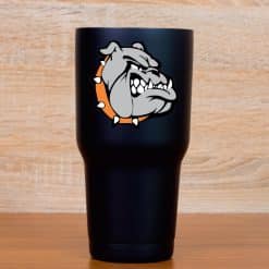 StickerTalk Right Facing Orange Bulldog, 3 inches by 3 inches