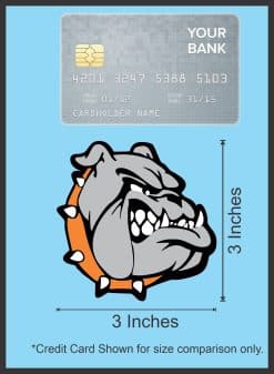 StickerTalk Right Facing Orange Bulldog, 3 inches by 3 inches