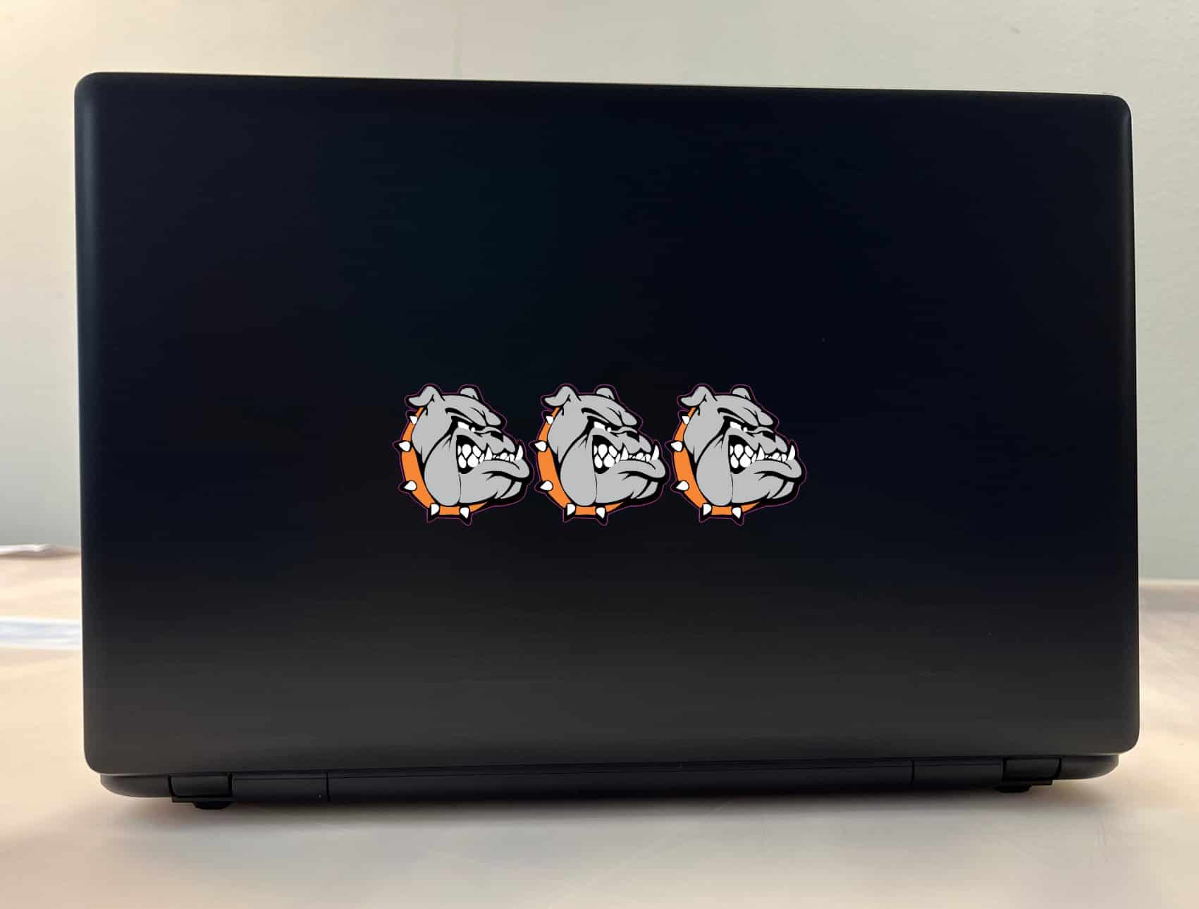 StickerTalk Right Facing Orange Bulldog Vinyl Sticker Sheet, 2 inches by 2 inches