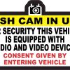 StickerTalk Dash Cam In Use Vinyl Sticker, 5 inches by 3 inches