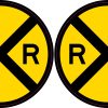 StickerTalk Railroad Crossing Circle Vinyl Sticker Sheet, 3 inches by 3 inches
