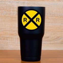 StickerTalk Railroad Crossing Circle Vinyl Sticker Sheet, 3 inches by 3 inches