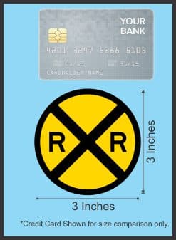 StickerTalk Railroad Crossing Circle Vinyl Sticker Sheet, 3 inches by 3 inches