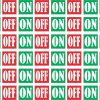 StickerTalk Green and Red On and Off Vinyl Sticker Sheet, 0.5 inch by 0.5 inch
