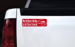 StickerTalk My Other Ride Is a Fire Truck Magnet, 10 inches by 3 inches