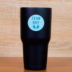 StickerTalk Gender Reveal Team Girl and Boy Vinyl Sticker Sheet, 2 inches by 2 inches