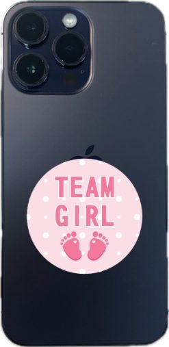 StickerTalk Gender Reveal Team Girl and Boy Vinyl Sticker Sheet, 2 inches by 2 inches