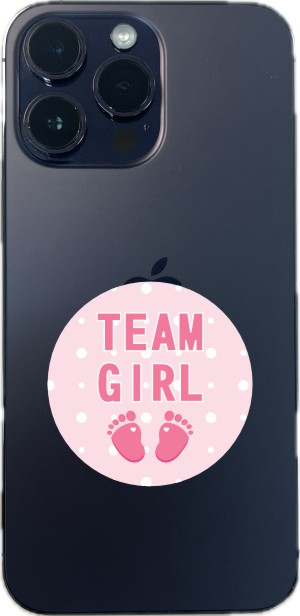 StickerTalk Gender Reveal Team Girl and Boy Vinyl Sticker Sheet, 2 inches by 2 inches