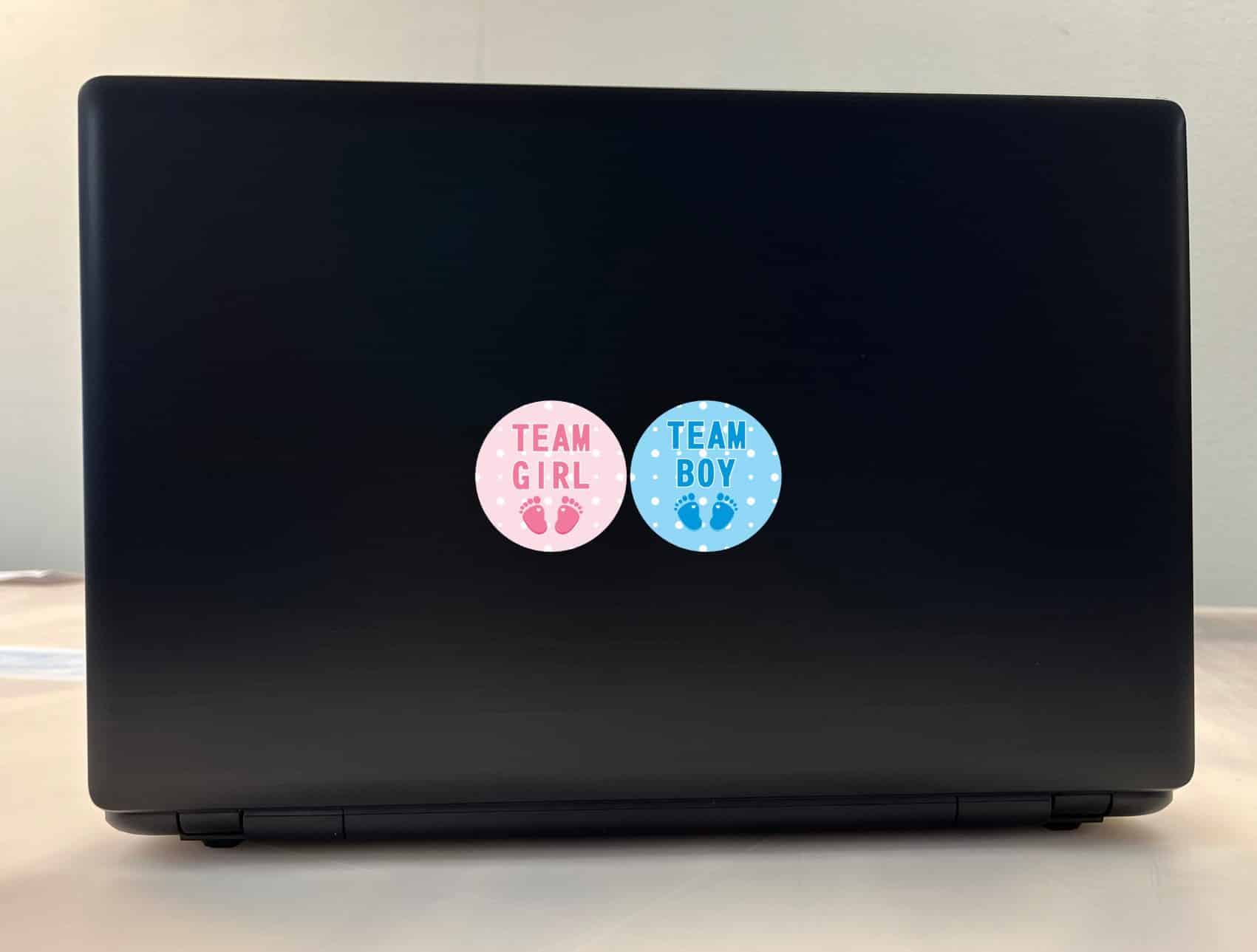 StickerTalk Gender Reveal Team Girl and Boy Vinyl Sticker Sheet, 2 inches by 2 inches