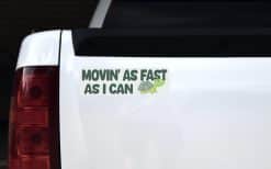 StickerTalk Movin' as Fast as I Can Turtle Vinyl Sticker, 10 inches by 3 inches