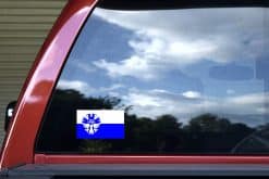StickerTalk Arnhem Netherlands City Flag Vinyl Sticker, 5 inches by 3 inches