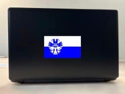 StickerTalk Arnhem Netherlands City Flag Vinyl Sticker, 5 inches by 3 inches