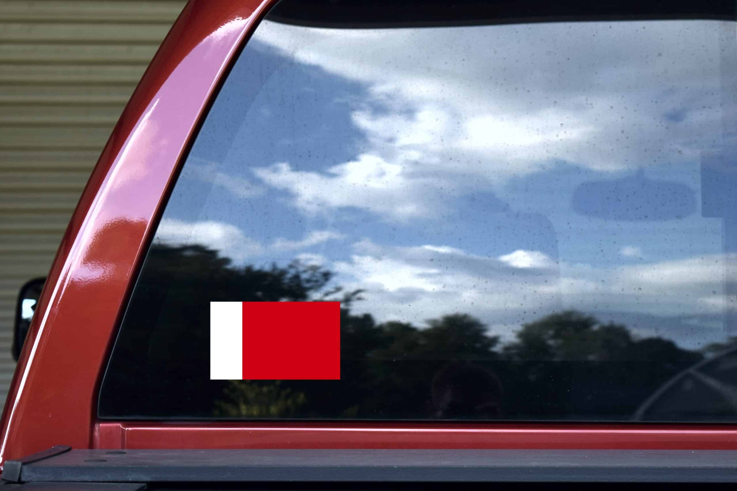 StickerTalk Dubai City Flag Vinyl Sticker, 5 inches by 3 inches