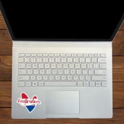 StickerTalk Amsterdam Heart Flag Vinyl Sticker Sheet, 3 inches by 2.5 inches