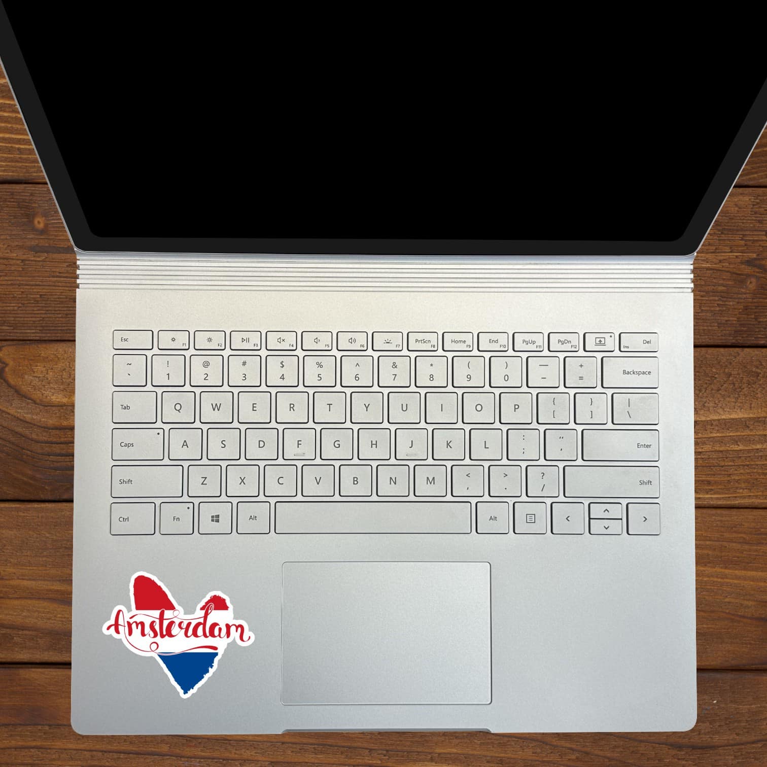 StickerTalk Amsterdam Heart Flag Vinyl Sticker Sheet, 3 inches by 2.5 inches