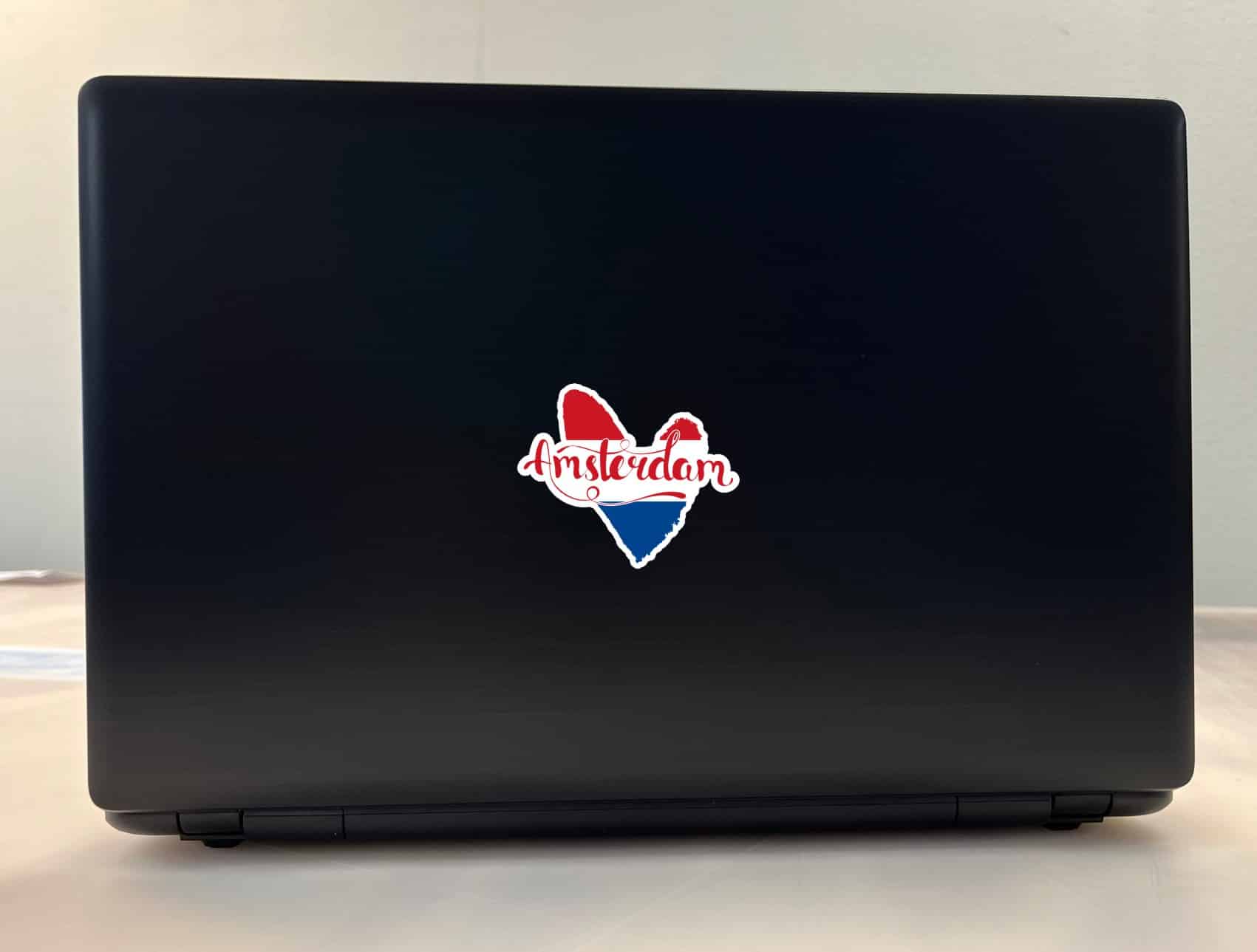 StickerTalk Amsterdam Heart Flag Vinyl Sticker Sheet, 3 inches by 2.5 inches