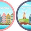 StickerTalk Netherlands Vinyl Sticker Sheet, 3 inches by 3 inches
