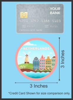 StickerTalk Netherlands Vinyl Sticker Sheet, 3 inches by 3 inches