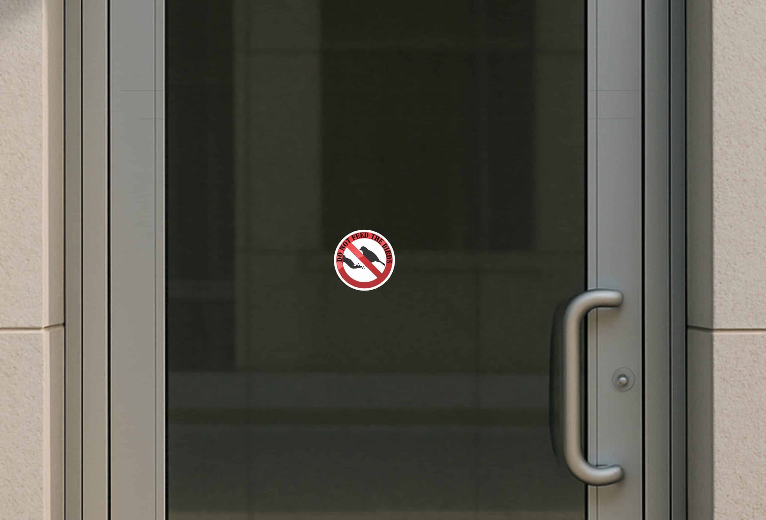 StickerTalk Do Not Feed the Birds Circle Vinyl Sticker, 4 inches by 4 inches