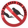 StickerTalk Do Not Feed the Birds Vinyl Sticker Sheet, 2 inches by 2 inches