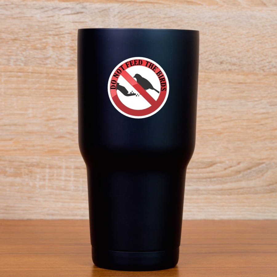 StickerTalk Do Not Feed the Birds Vinyl Sticker Sheet, 2 inches by 2 inches