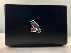 StickerTalk Mirror Image Raven with Red Rose Vinyl Sticker Sheet, 2.5 inches by 3 inches