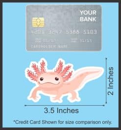 StickerTalk Mirrored Pink Axolotl Sticker Sheet, 3.5 inches by 2 inches