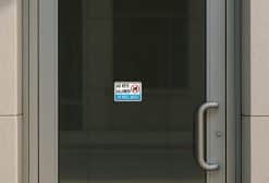 StickerTalk No Pets Allowed in Pool Area Vinyl Sticker, 5 inches by 3.5 inches