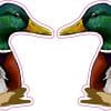 StickerTalk Mirrored Mallard Males Vinyl Sticker Sheet, 2.5 inches by 1.5 inches