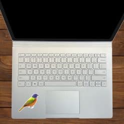 StickerTalk Mirrored Painted Bunting Bird Vinyl Sticker Sheet, 2.5 inches by 2.25 inches