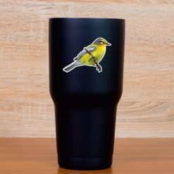 StickerTalk Mirror Image Pine Warblers on Branch Vinyl Sticker Sheet, 2.5 inches by 1.8 inches