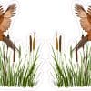 StickerTalk Ring-Necked Pheasant in Flight Mirror Image Vinyl Sticker Sheet, 2.5 inches by 2.5 inches
