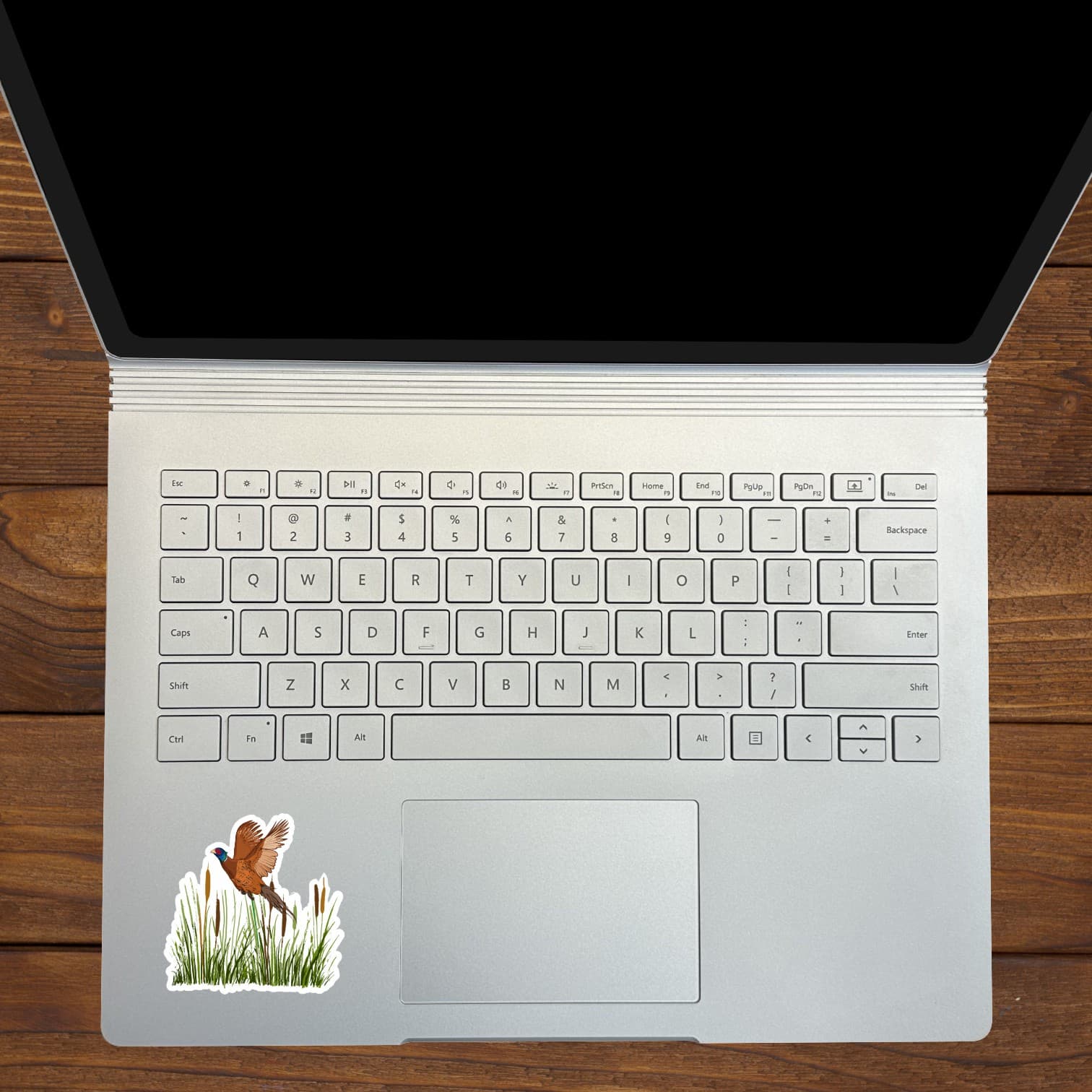 StickerTalk Ring-Necked Pheasant in Flight Mirror Image Vinyl Sticker Sheet, 2.5 inches by 2.5 inches