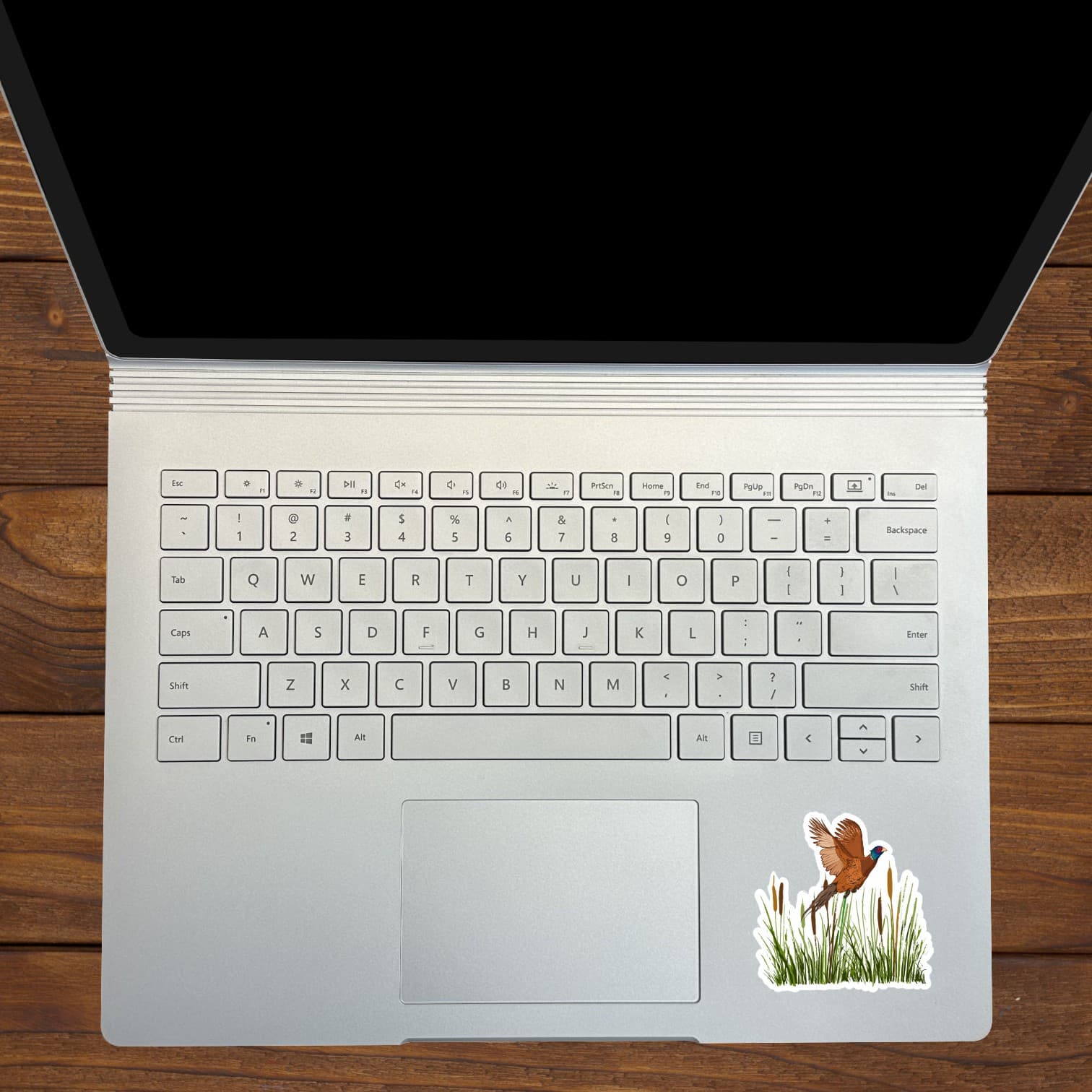 StickerTalk Ring-Necked Pheasant in Flight Mirror Image Vinyl Sticker Sheet, 2.5 inches by 2.5 inches