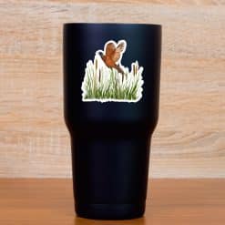 StickerTalk Ring-Necked Pheasant in Flight Mirror Image Vinyl Sticker Sheet, 2.5 inches by 2.5 inches