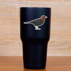 StickerTalk Mirror Image Brown-Headed Cowbirds Vinyl Sticker Sheet, 3 inches by 1.8 inches