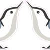 StickerTalk Mirrored White-Breasted Nuthatch Vinyl Sticker Sheet, 2.5 inches by 2 inches