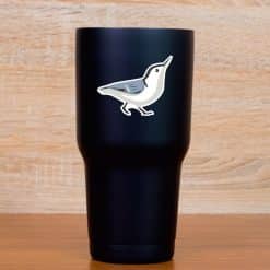 StickerTalk Mirrored White-Breasted Nuthatch Vinyl Sticker Sheet, 2.5 inches by 2 inches