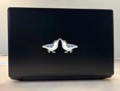 StickerTalk Mirrored White-Breasted Nuthatch Vinyl Sticker Sheet, 2.5 inches by 2 inches
