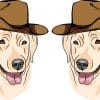 StickerTalk Cowboy Lab Dog Vinyl Sticker Sheet, 2.5 inches by 3 inches