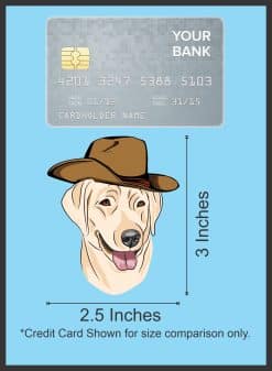 StickerTalk Cowboy Lab Dog Vinyl Sticker Sheet, 2.5 inches by 3 inches