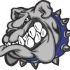 StickerTalk Tough Bulldog Mascot Vinyl Sticker, 4.5 inches by 5 inches
