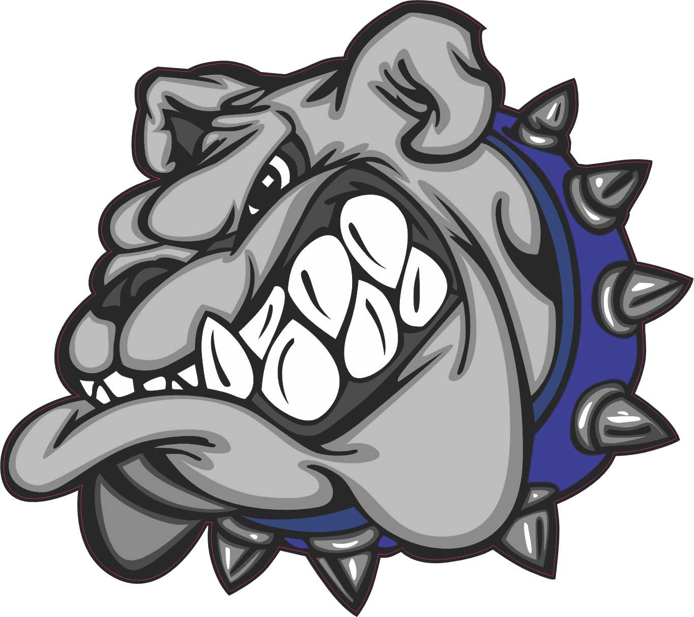 StickerTalk Tough Bulldog Mascot Vinyl Sticker, 4.5 inches by 5 inches