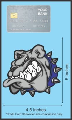 StickerTalk Tough Bulldog Mascot Vinyl Sticker, 4.5 inches by 5 inches