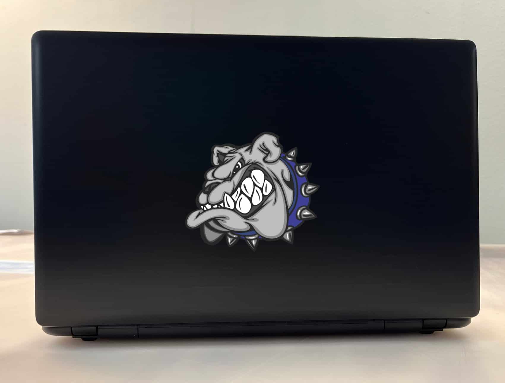 StickerTalk Tough Bulldog Mascot Vinyl Sticker, 4.5 inches by 5 inches
