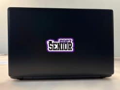 StickerTalk Purple 2027 Senior Graduation Cap Vinyl Sticker Sheet, 4 inches by 2 inches
