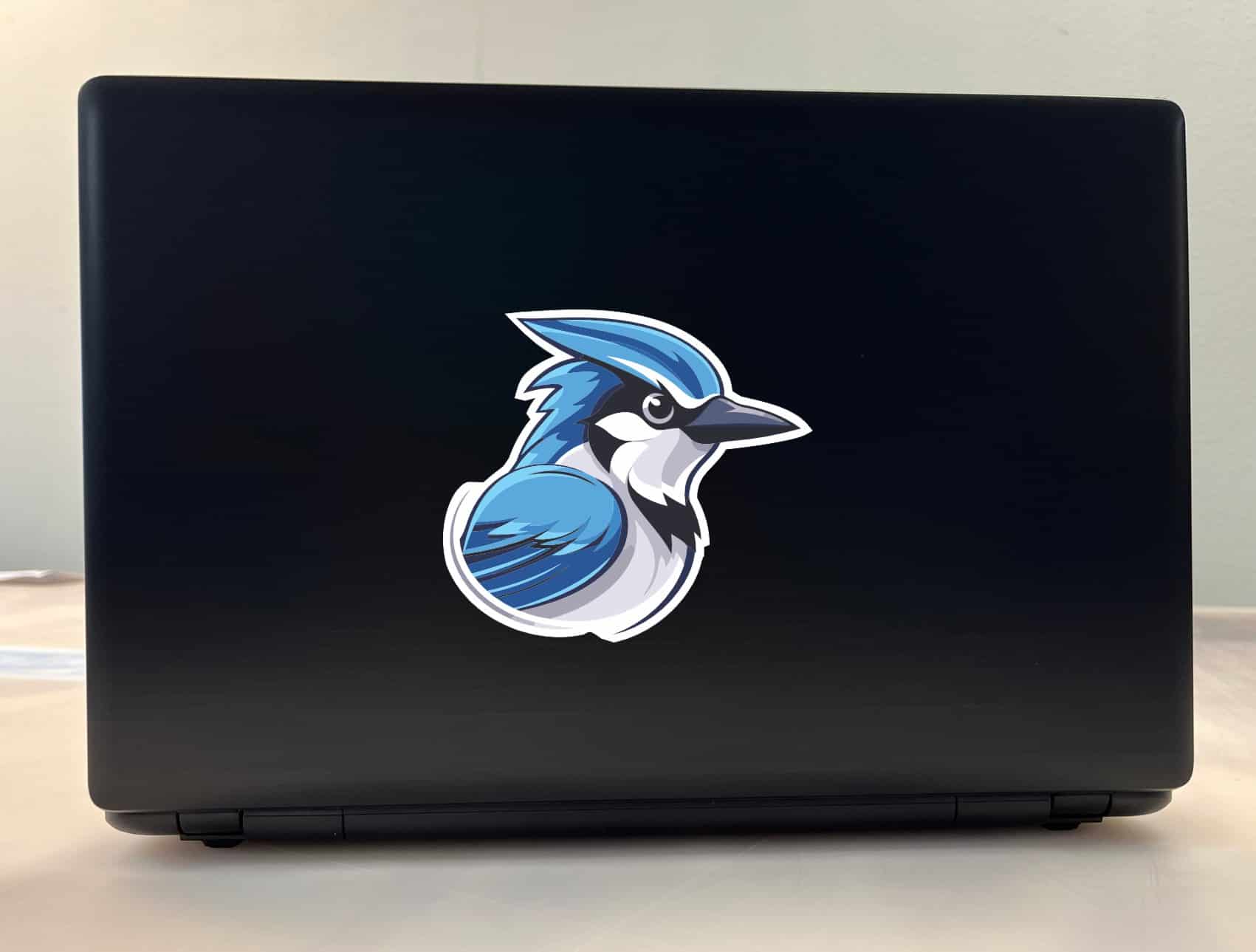 StickerTalk Blue Jay Mascot Vinyl Sticker, 5 inches by 4.5 inches